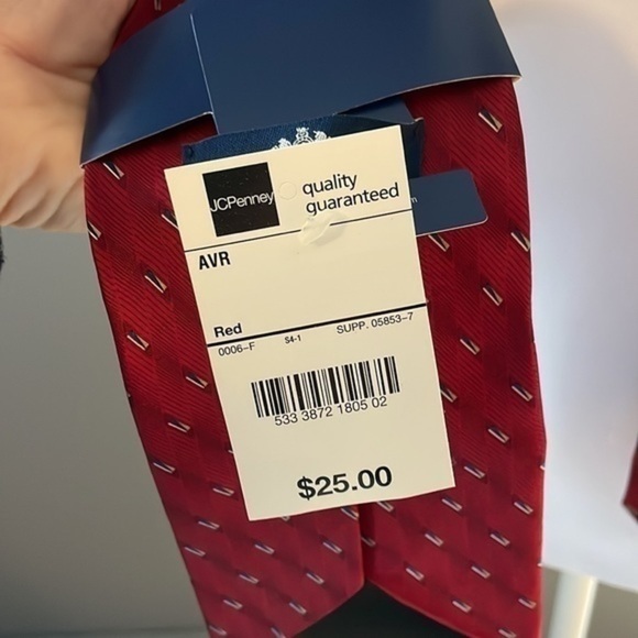 NWT Men's Stafford 100% Imported Silk Tie - Picture 4 of 6